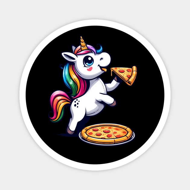Pizza Unicorn Lover, Love Eating Pizza Magnet by logiamerch